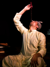 Palshikar swallowing his sword Palshikar doing sword trick